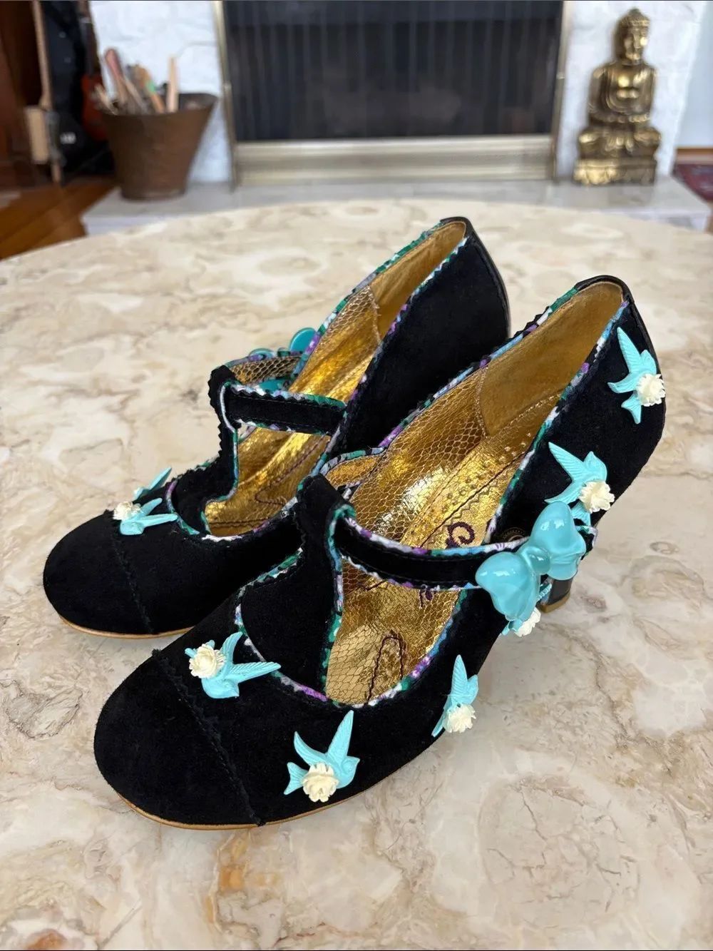 Irregular Choice “Fresh Cut Grass” Mary Jane Retro Heels - Picture 7 of 15